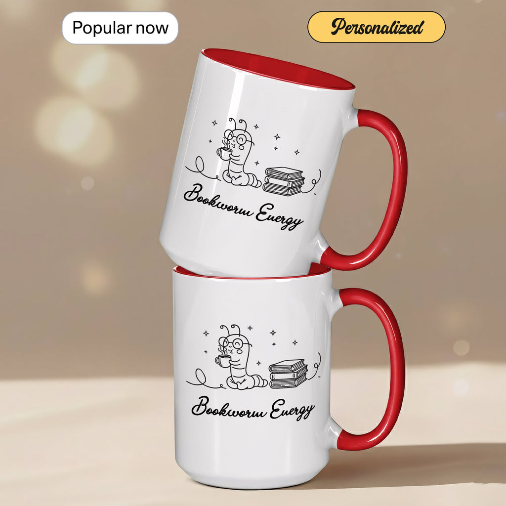 Booktrovert Cafe Mug – Book Lover Coffee Cup – Introvert Reader Gift – Multi Color Ringer Mug 11oz 15oz |Mug 103
